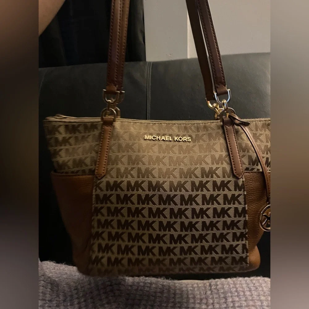 Michael Kors Brown MK Logo Tote